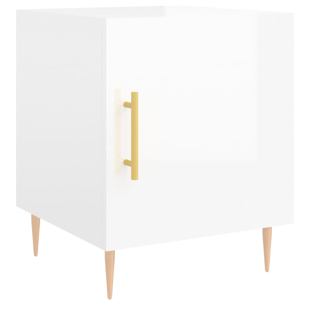 Nachtkastjes 2 st 40x40x50 cm bewerkt hout hoogglans wit MeubelReus