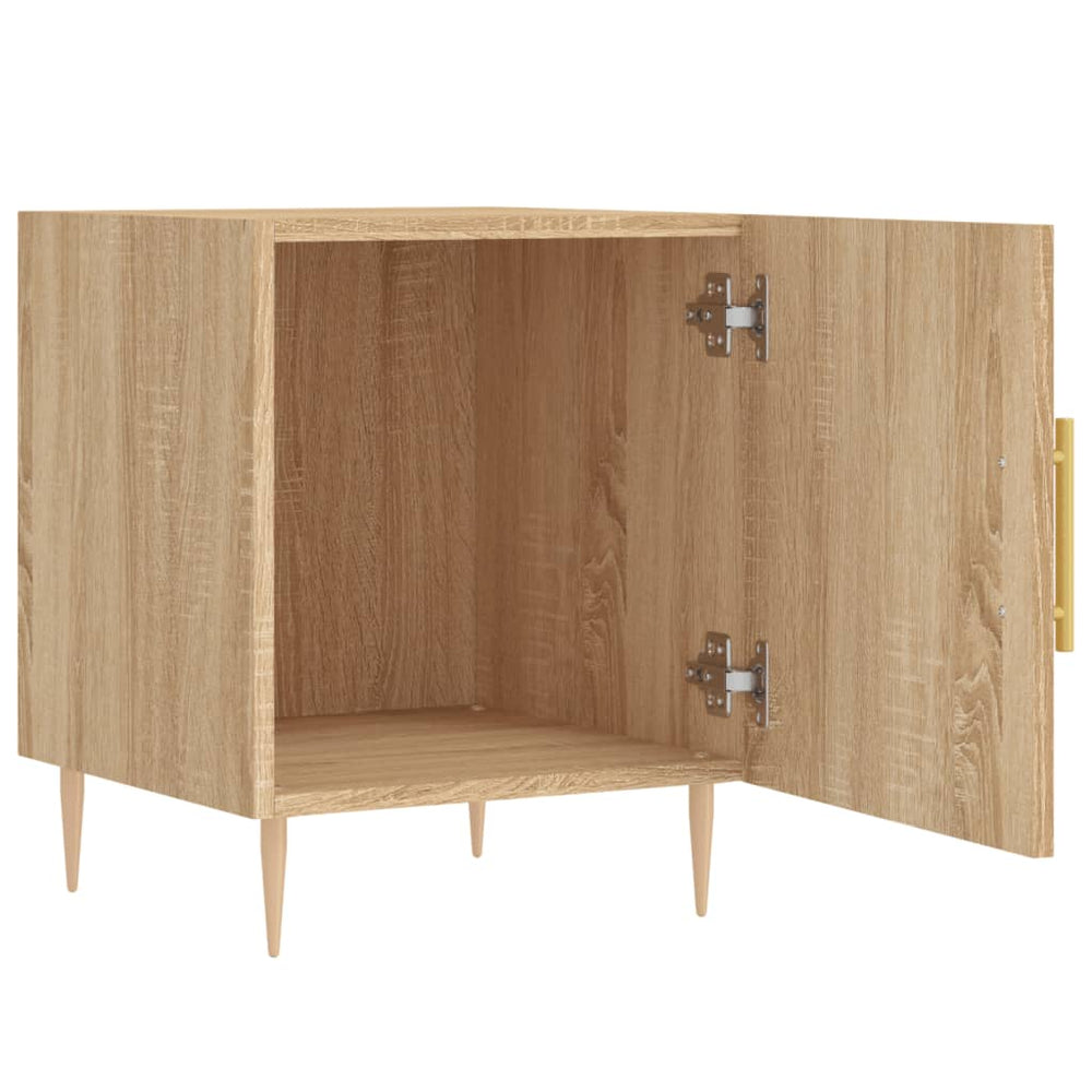 Nachtkastjes 2 st 40x40x50 cm bewerkt hout sonoma eikenkleurig MeubelReus