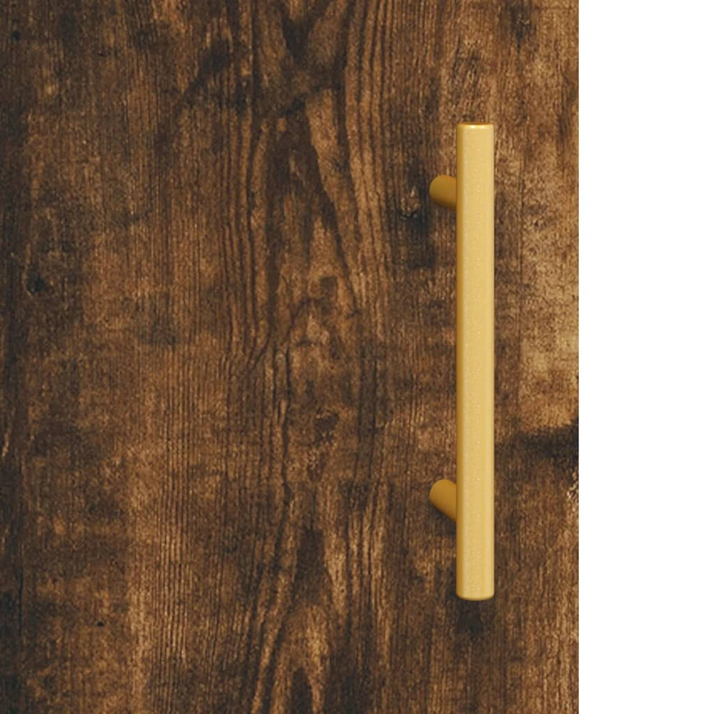 Nachtkastje 40x40x50 cm bewerkt hout gerookt eikenkleurig MeubelReus