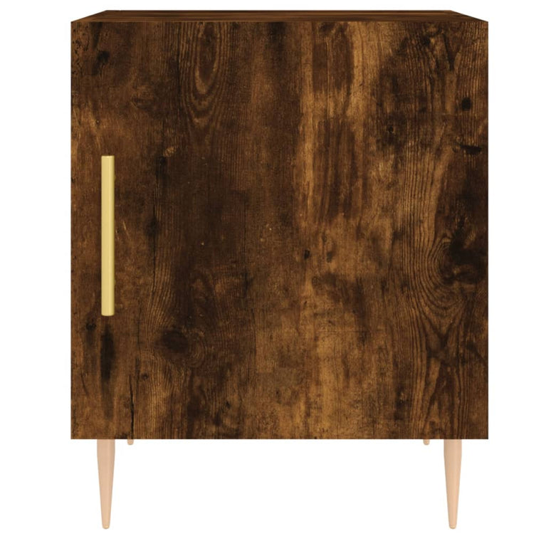Nachtkastjes 2 st 40x40x50 cm bewerkt hout gerookt eikenkleurig MeubelReus