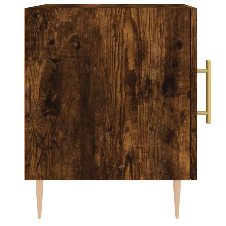 Nachtkastjes 2 st 40x40x50 cm bewerkt hout gerookt eikenkleurig MeubelReus