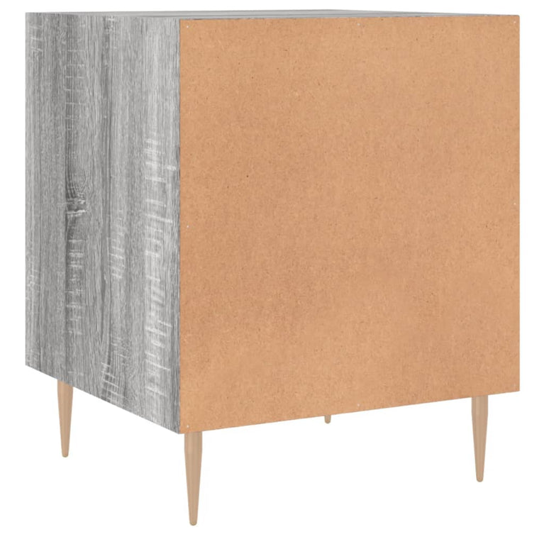 Nachtkastje 40x40x50 cm bewerkt hout grijs sonoma eikenkleurig MeubelReus