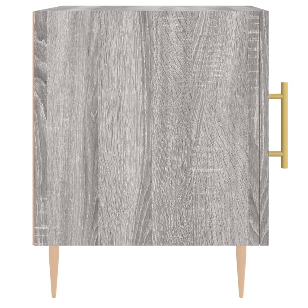 Nachtkastjes 2 st 40x40x50 cm bewerkt hout grijs sonoma eiken MeubelReus