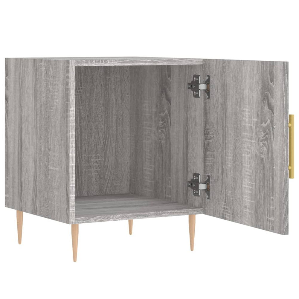Nachtkastjes 2 st 40x40x50 cm bewerkt hout grijs sonoma eiken MeubelReus