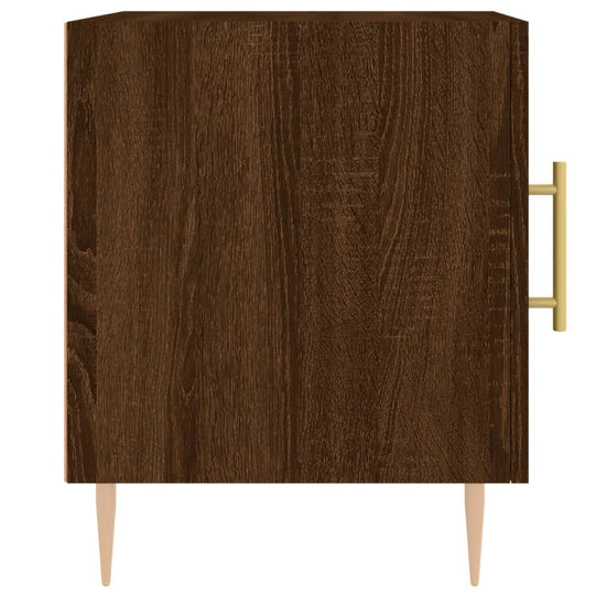 Nachtkastje 40x40x50 cm bewerkt hout bruin eikenkleur MeubelReus