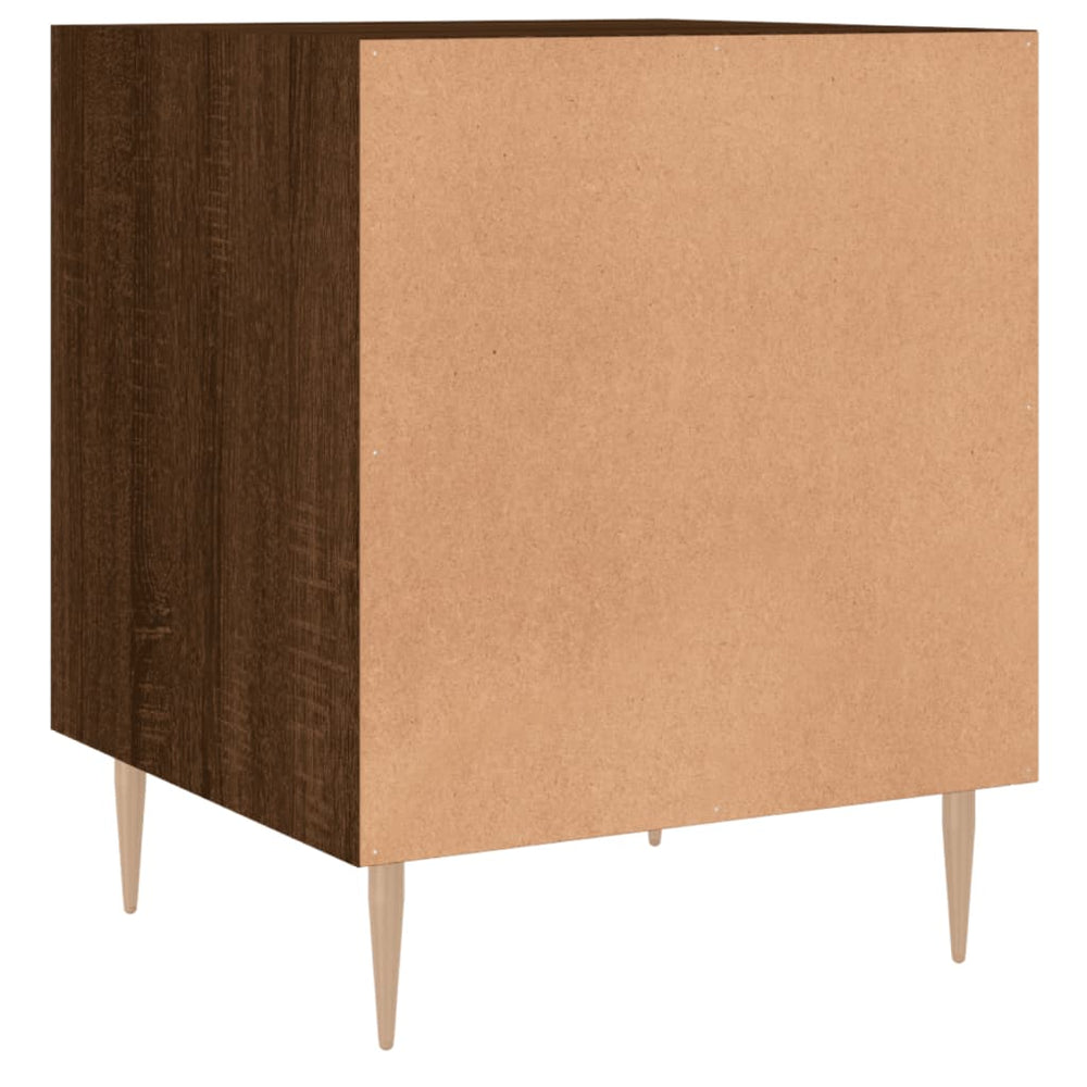 Nachtkastje 40x40x50 cm bewerkt hout bruin eikenkleur MeubelReus