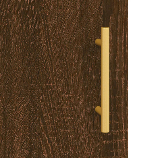 Nachtkastje 40x40x50 cm bewerkt hout bruin eikenkleur MeubelReus
