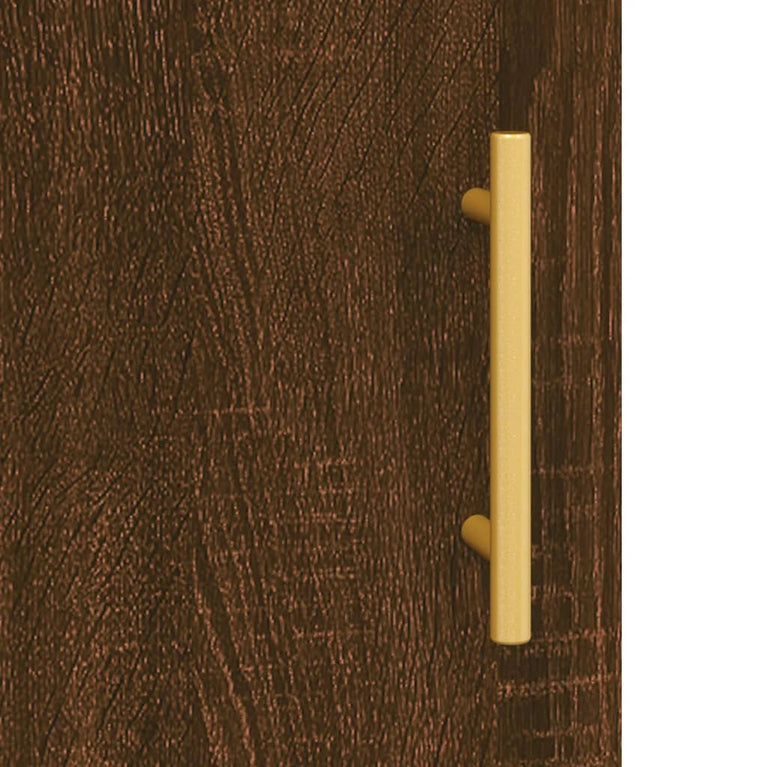 Nachtkastje 40x40x50 cm bewerkt hout bruin eikenkleur MeubelReus