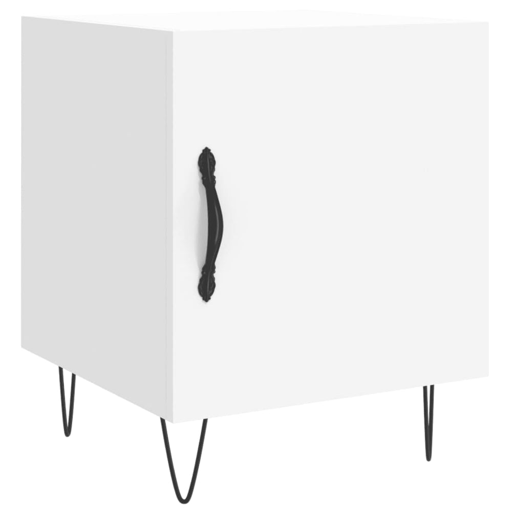 Nachtkastjes 2 st 40x40x50 cm bewerkt hout wit MeubelReus