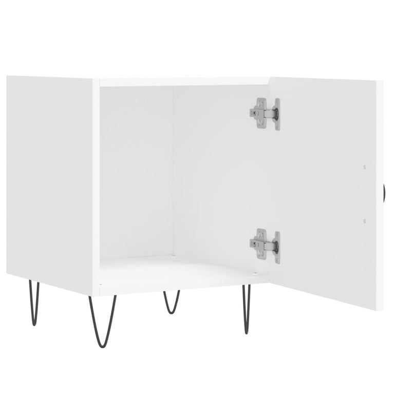 Nachtkastjes 2 st 40x40x50 cm bewerkt hout wit MeubelReus