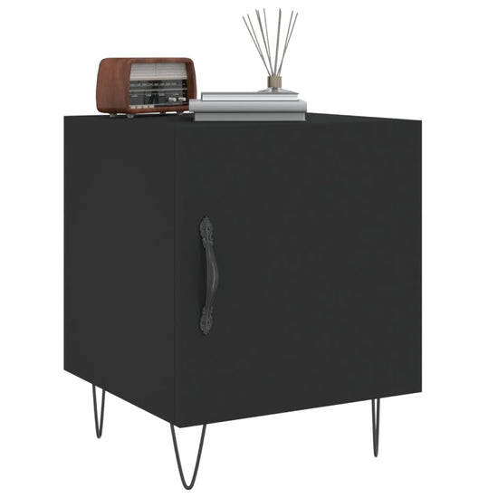 Nachtkastjes 2 st 40x40x50 cm bewerkt hout zwart MeubelReus