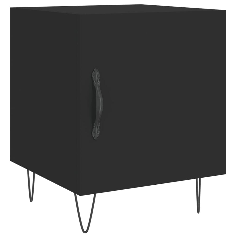 Nachtkastjes 2 st 40x40x50 cm bewerkt hout zwart MeubelReus