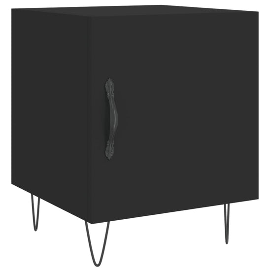 Nachtkastjes 2 st 40x40x50 cm bewerkt hout zwart MeubelReus