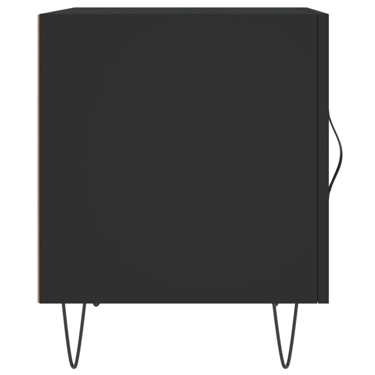 Nachtkastjes 2 st 40x40x50 cm bewerkt hout zwart MeubelReus