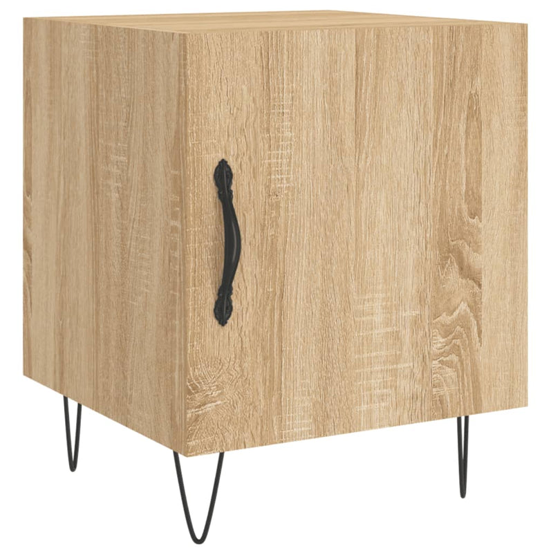 Nachtkastje 40x40x50 cm bewerkt hout sonoma eikenkleurig MeubelReus