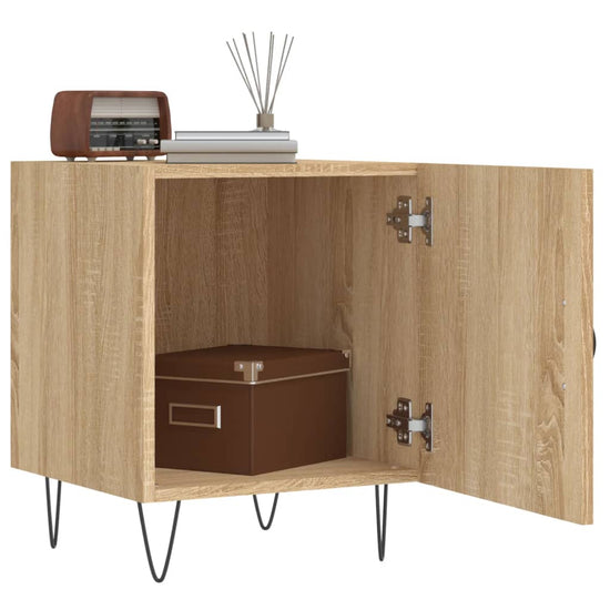 Nachtkastjes 2 st 40x40x50 cm bewerkt hout sonoma eikenkleurig MeubelReus
