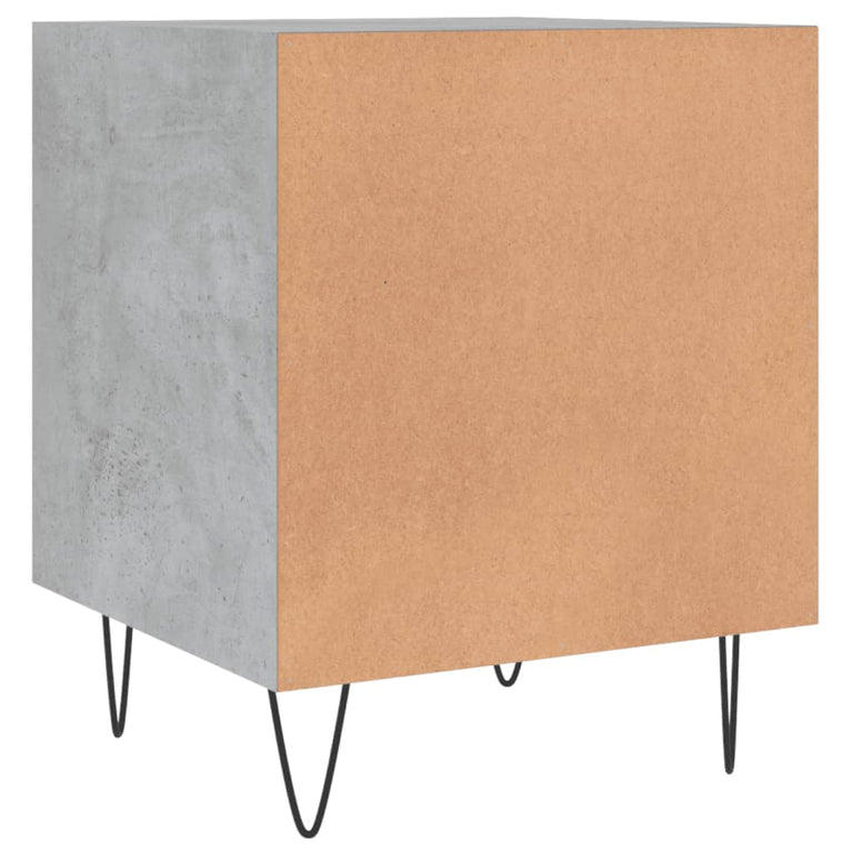 Nachtkastje 40x40x50 cm bewerkt hout betongrijs MeubelReus