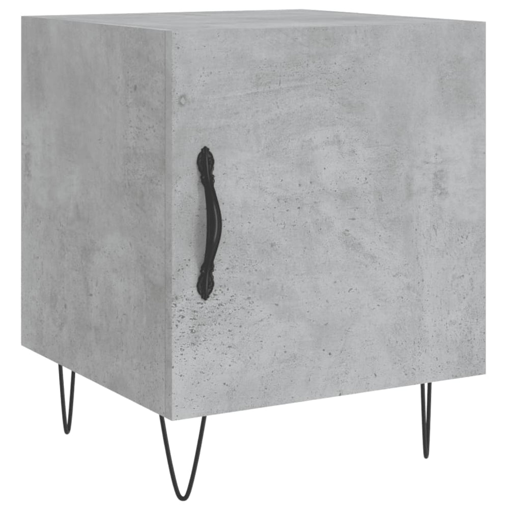 Nachtkastjes 2 st 40x40x50 cm bewerkt hout betongrijs MeubelReus
