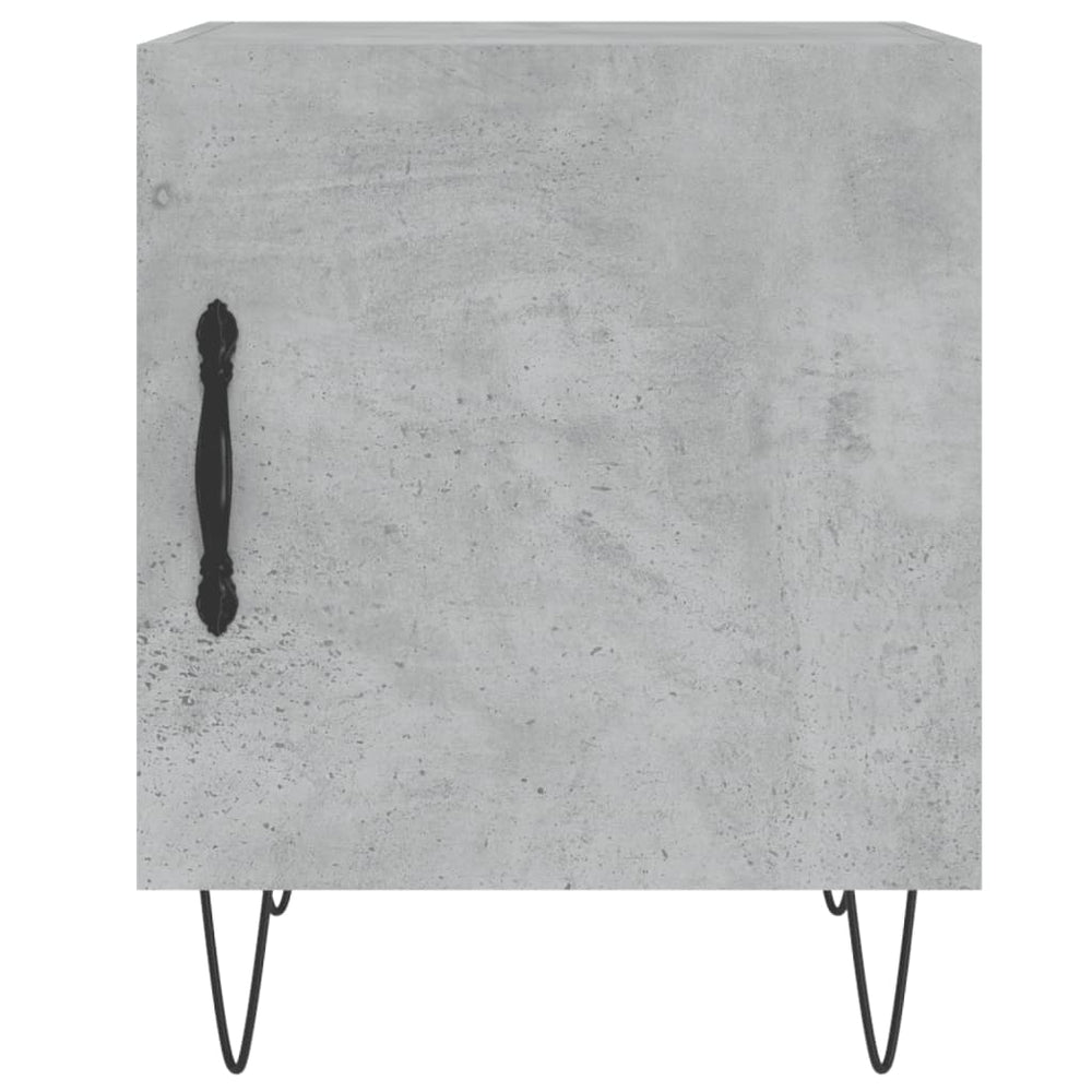 Nachtkastjes 2 st 40x40x50 cm bewerkt hout betongrijs MeubelReus