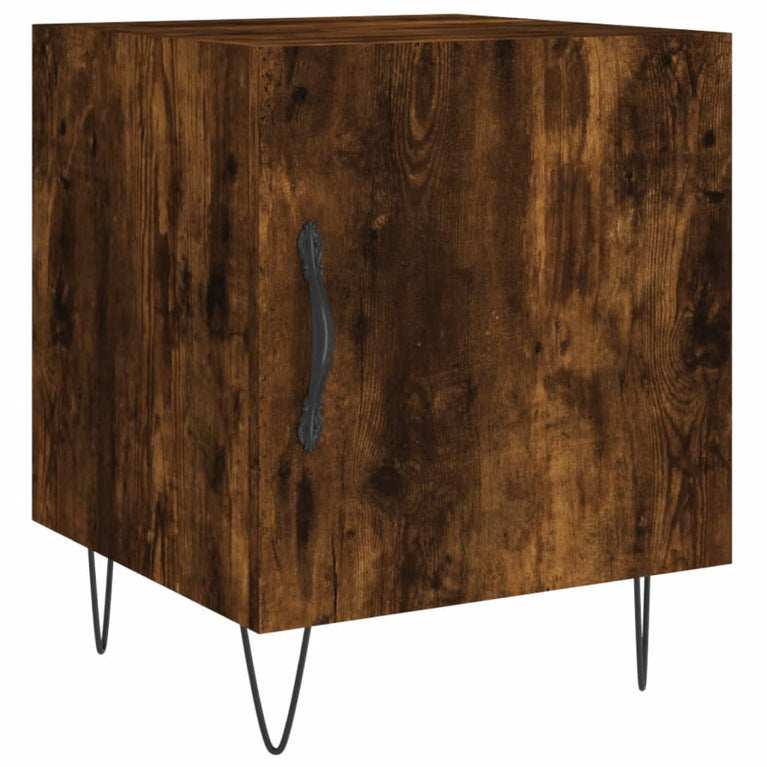 Nachtkastjes 2 st 40x40x50 cm bewerkt hout gerookt eikenkleurig MeubelReus