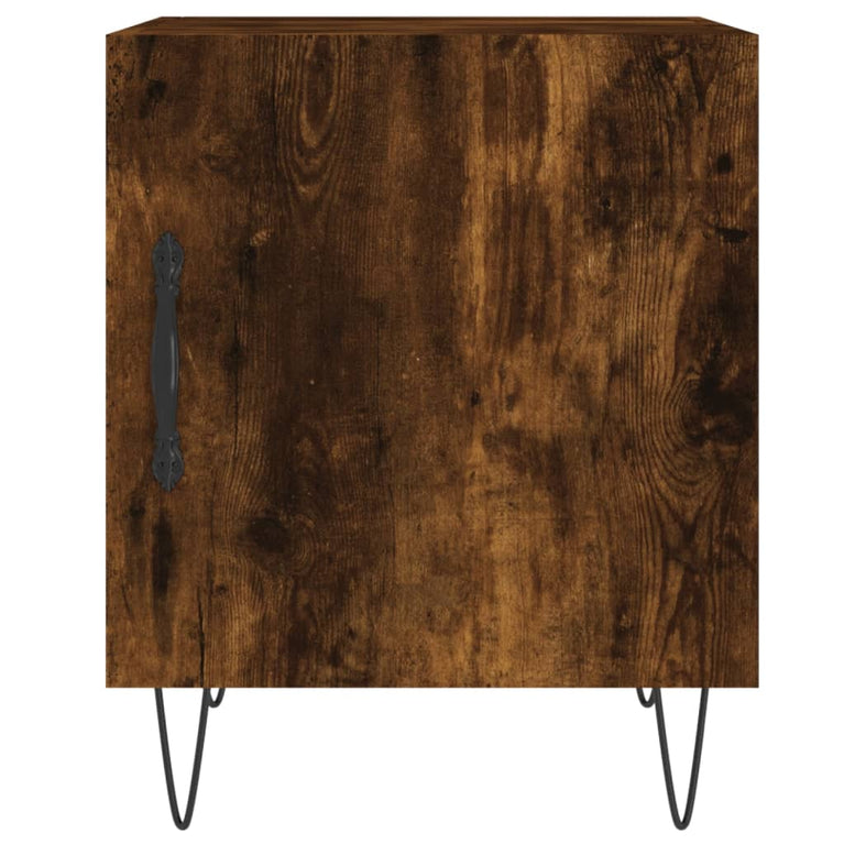 Nachtkastjes 2 st 40x40x50 cm bewerkt hout gerookt eikenkleurig MeubelReus