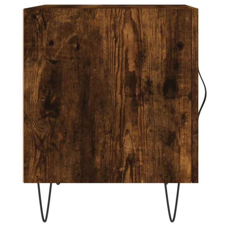 Nachtkastjes 2 st 40x40x50 cm bewerkt hout gerookt eikenkleurig MeubelReus