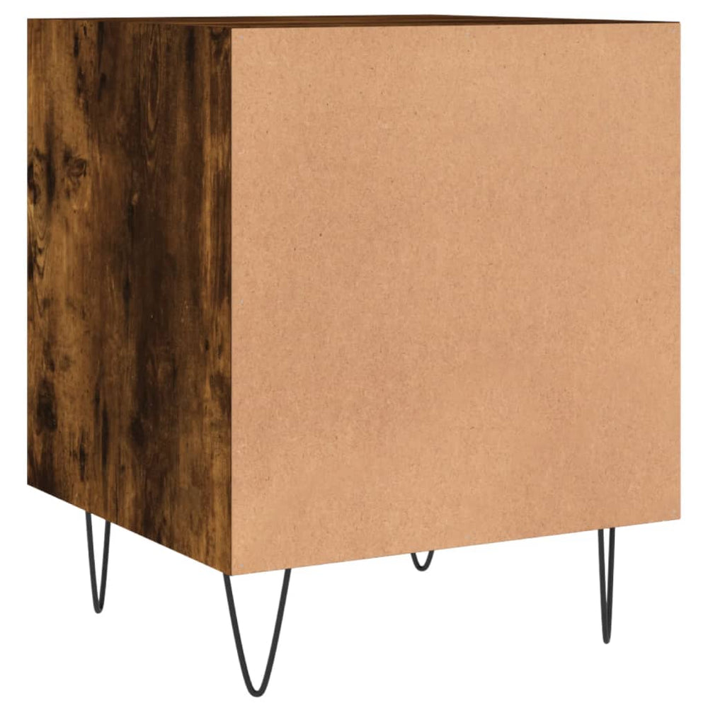 Nachtkastjes 2 st 40x40x50 cm bewerkt hout gerookt eikenkleurig MeubelReus