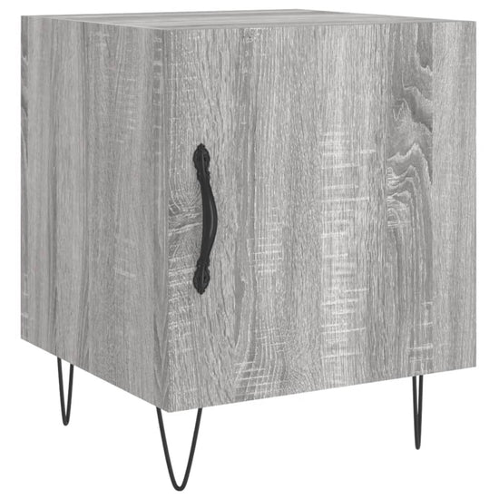Nachtkastjes 2 st 40x40x50 cm bewerkt hout grijs sonoma eiken MeubelReus