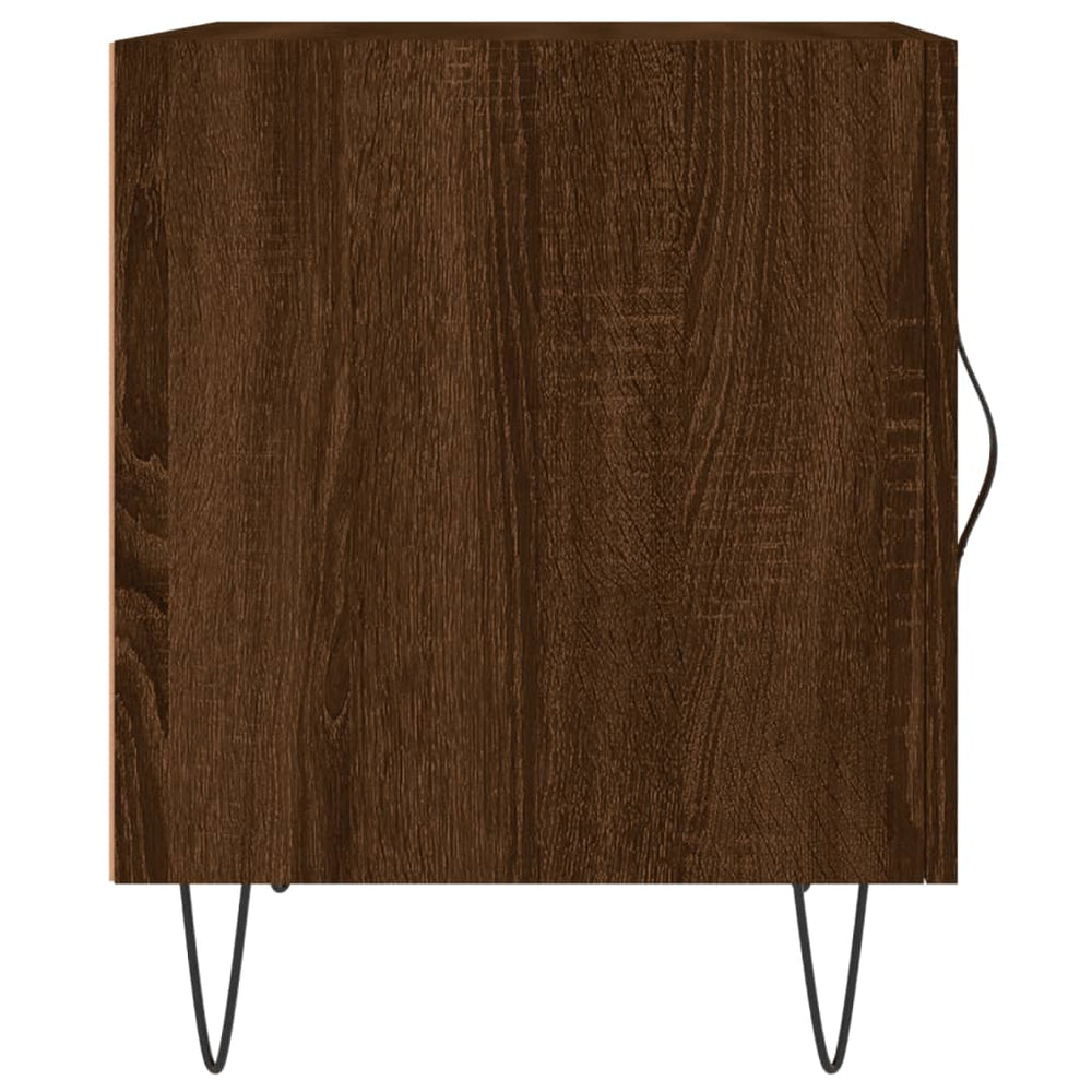 Nachtkastjes 2 st 40x40x50 cm bewerkt hout bruin eikenkleur MeubelReus