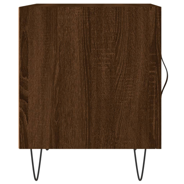 Nachtkastjes 2 st 40x40x50 cm bewerkt hout bruin eikenkleur MeubelReus