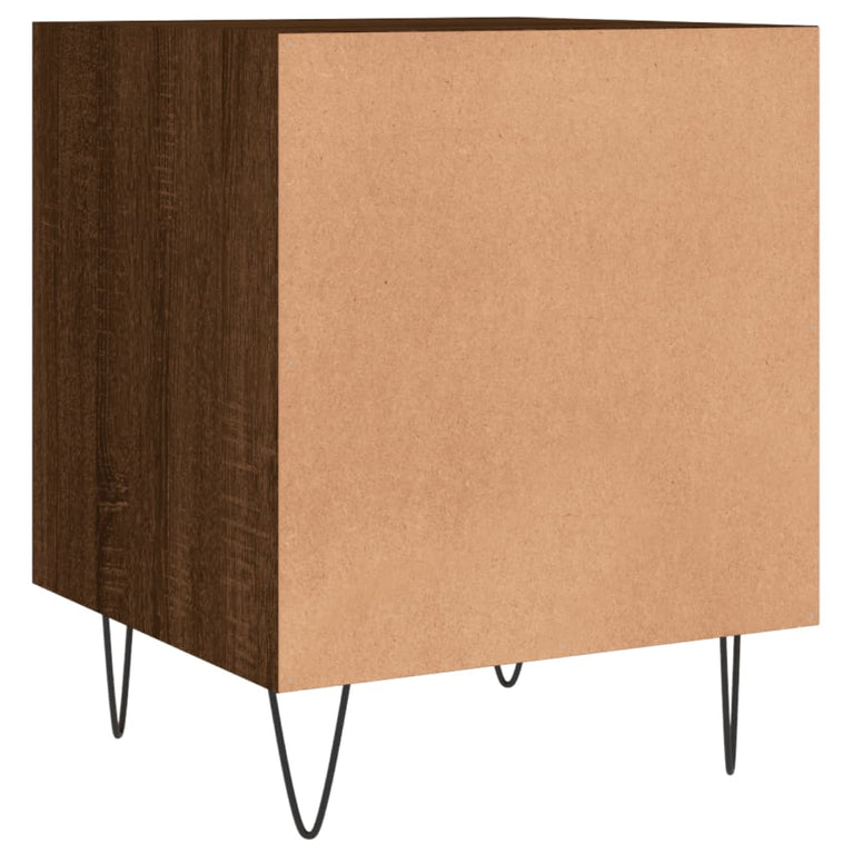 Nachtkastjes 2 st 40x40x50 cm bewerkt hout bruin eikenkleur MeubelReus