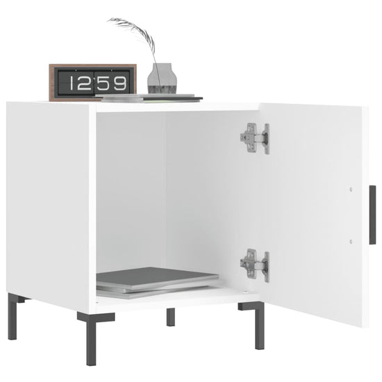 Nachtkastjes 2 st 40x40x50 cm bewerkt hout wit MeubelReus