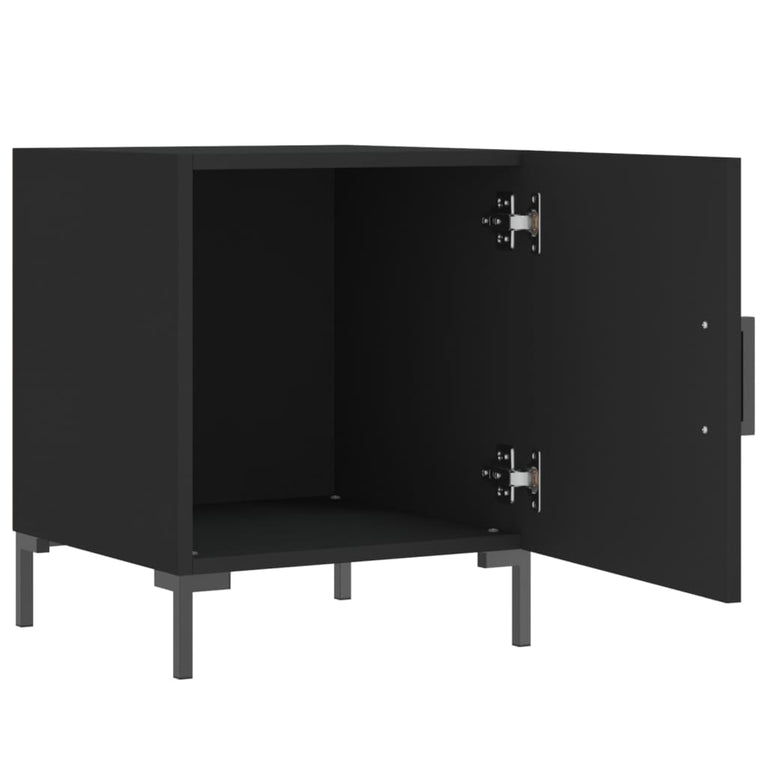Nachtkastjes 2 st 40x40x50 cm bewerkt hout zwart MeubelReus