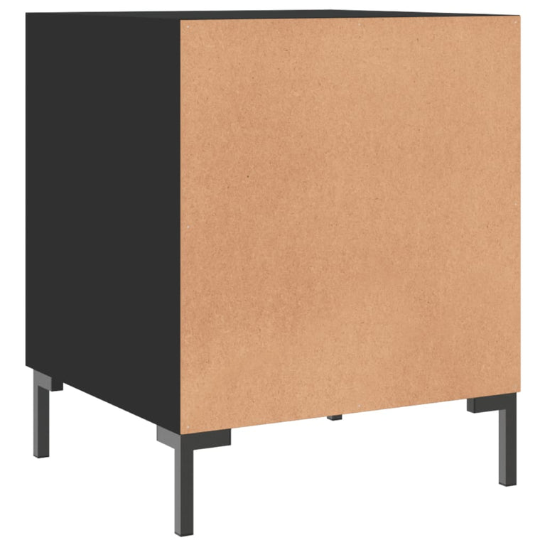 Nachtkastjes 2 st 40x40x50 cm bewerkt hout zwart MeubelReus