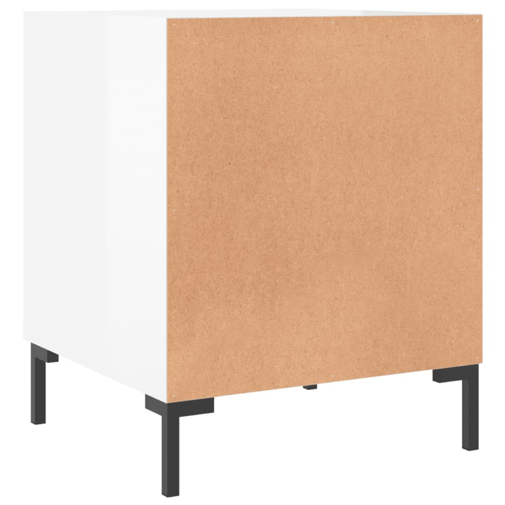 Nachtkastjes 2 st 40x40x50 cm bewerkt hout hoogglans wit MeubelReus