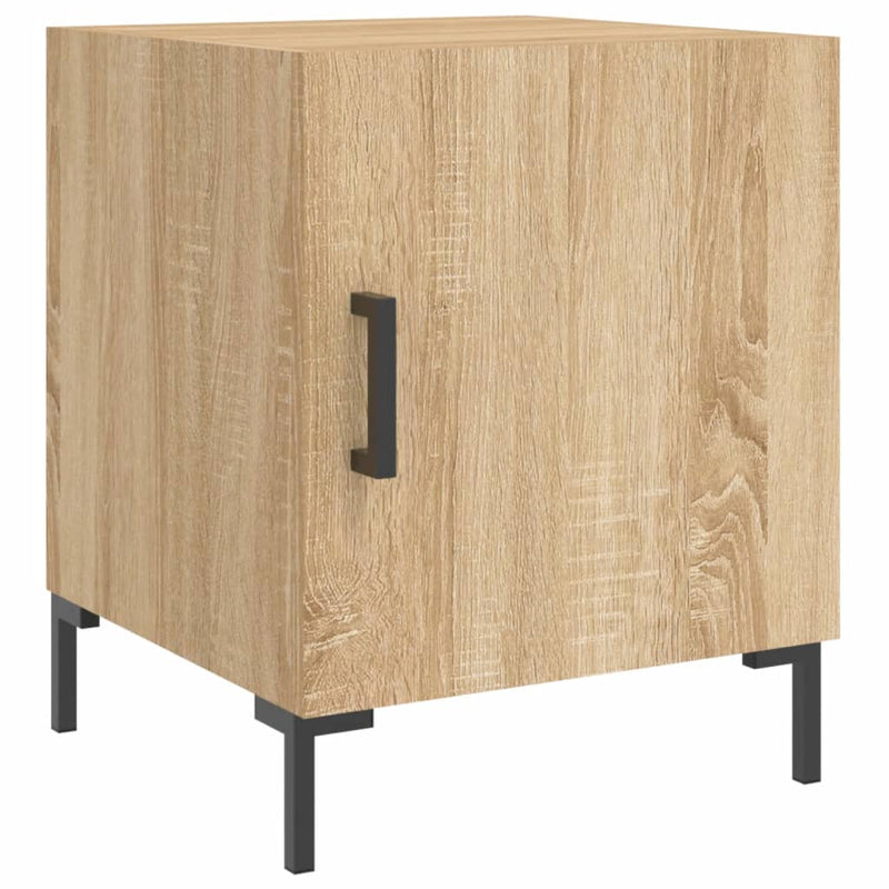 Nachtkastje 40x40x50 cm bewerkt hout sonoma eikenkleurig MeubelReus