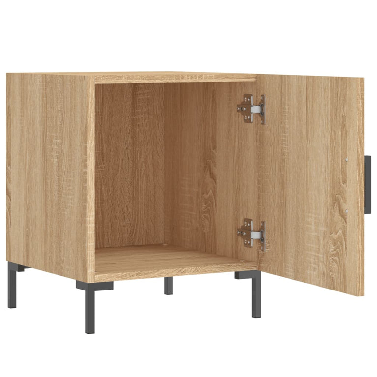 Nachtkastje 40x40x50 cm bewerkt hout sonoma eikenkleurig MeubelReus