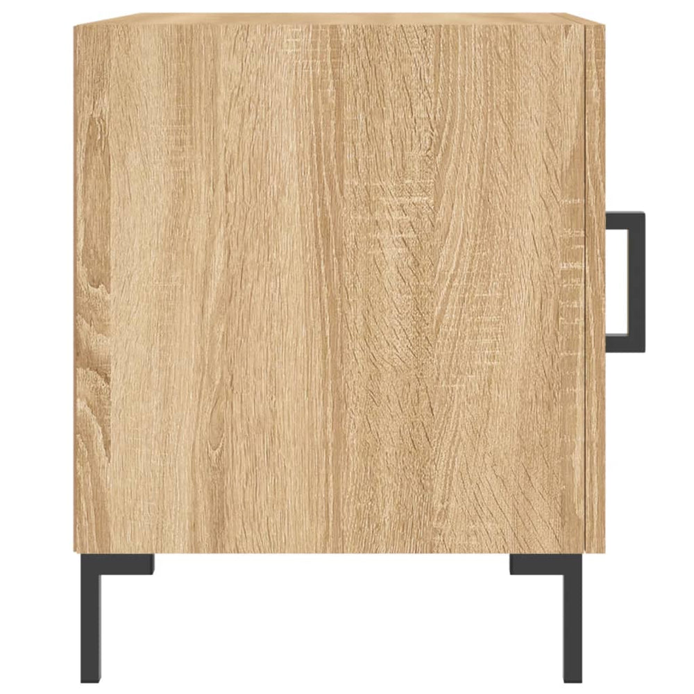 Nachtkastje 40x40x50 cm bewerkt hout sonoma eikenkleurig MeubelReus