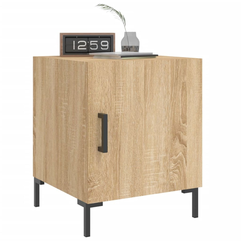 Nachtkastje 40x40x50 cm bewerkt hout sonoma eikenkleurig MeubelReus