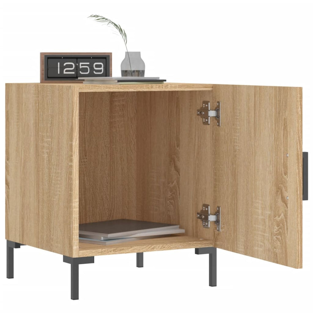 Nachtkastjes 2 st 40x40x50 cm bewerkt hout sonoma eikenkleurig MeubelReus