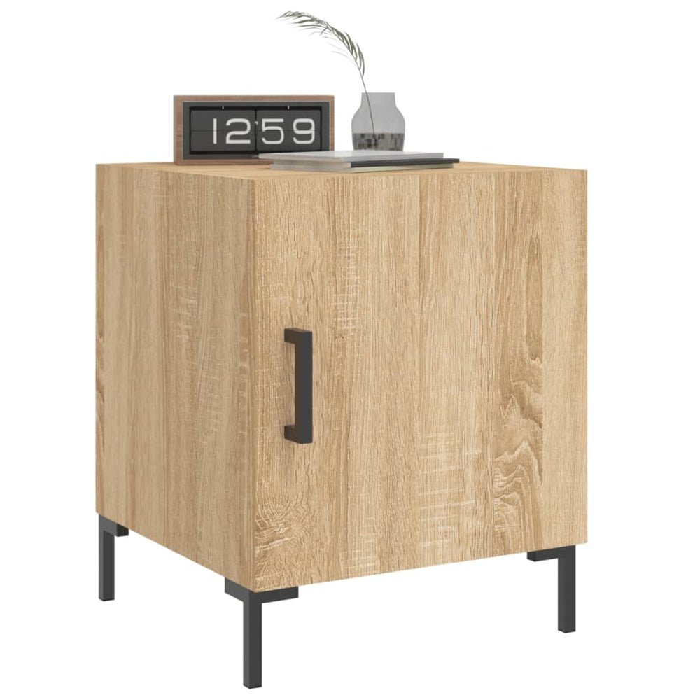 Nachtkastjes 2 st 40x40x50 cm bewerkt hout sonoma eikenkleurig MeubelReus