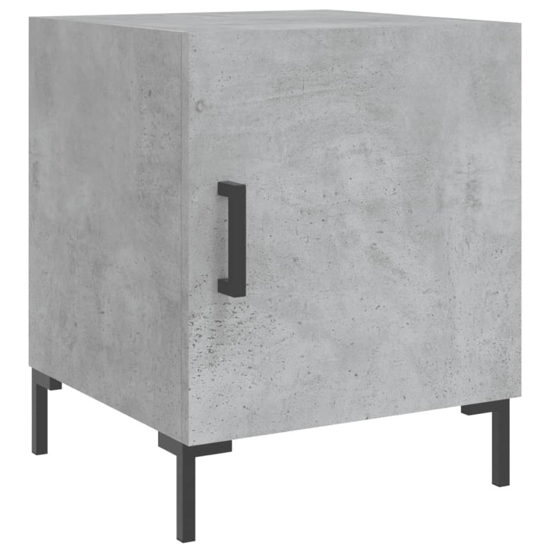 Nachtkastje 40x40x50 cm bewerkt hout betongrijs MeubelReus
