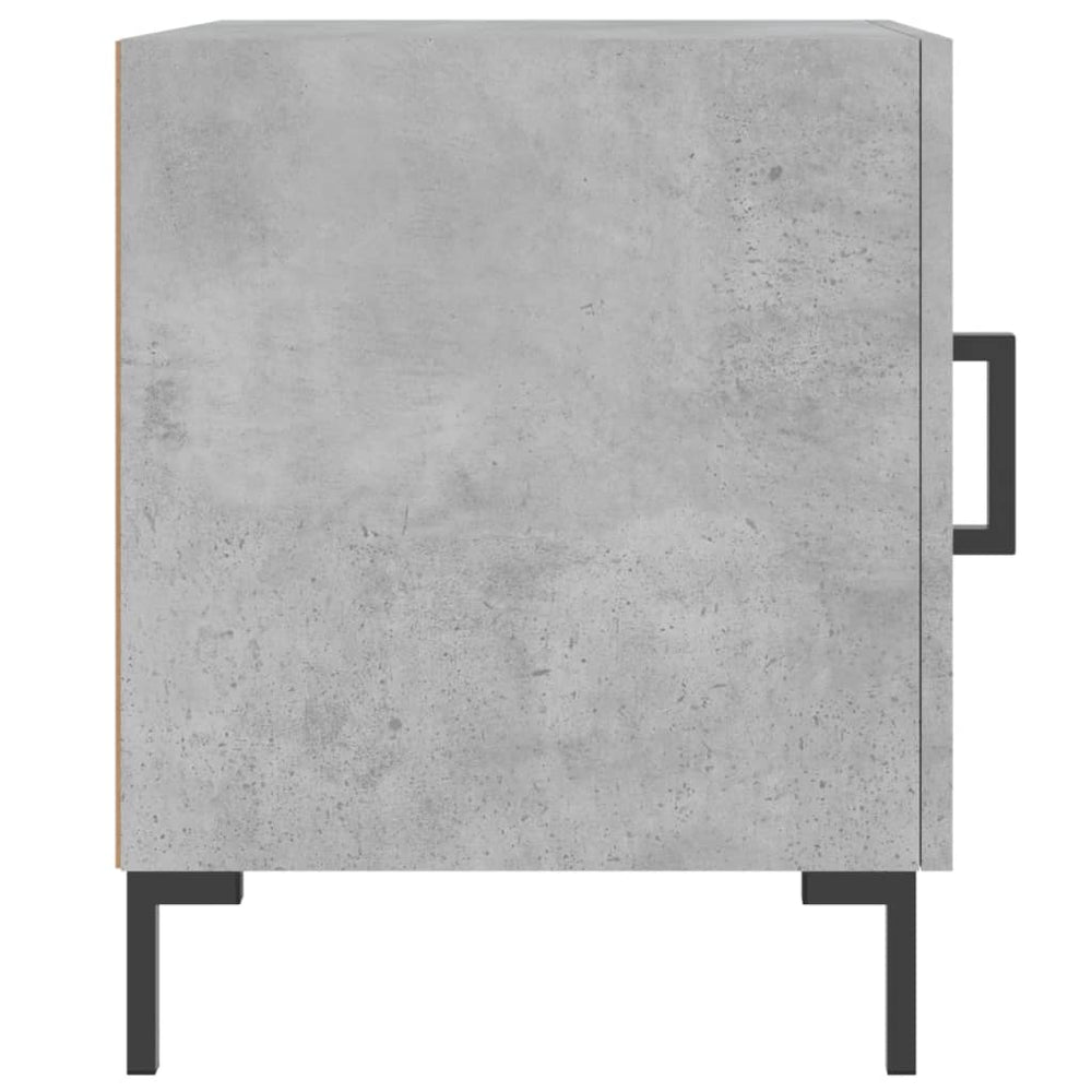 Nachtkastje 40x40x50 cm bewerkt hout betongrijs MeubelReus