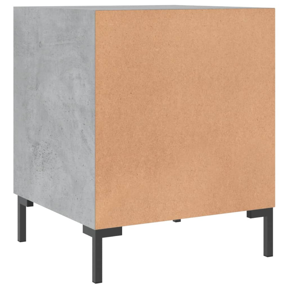 Nachtkastjes 2 st 40x40x50 cm bewerkt hout betongrijs MeubelReus
