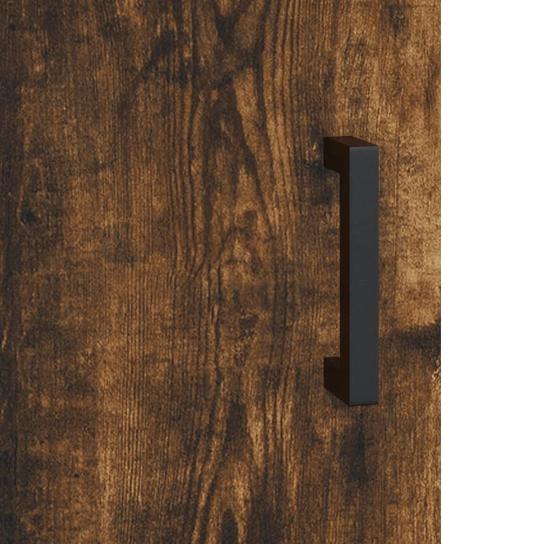 Nachtkastje 40x40x50 cm bewerkt hout gerookt eikenkleurig MeubelReus