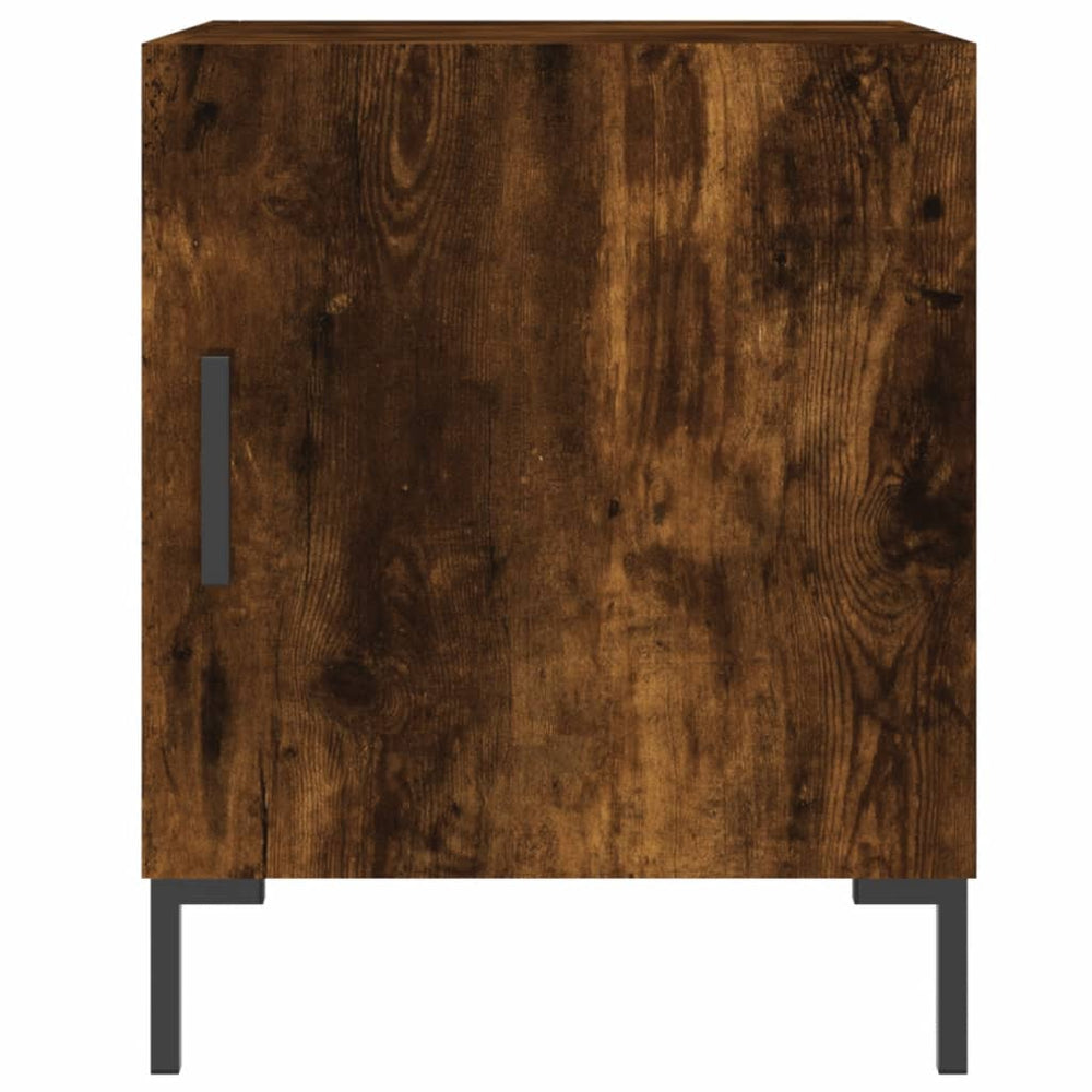 Nachtkastjes 2 st 40x40x50 cm bewerkt hout gerookt eikenkleurig MeubelReus