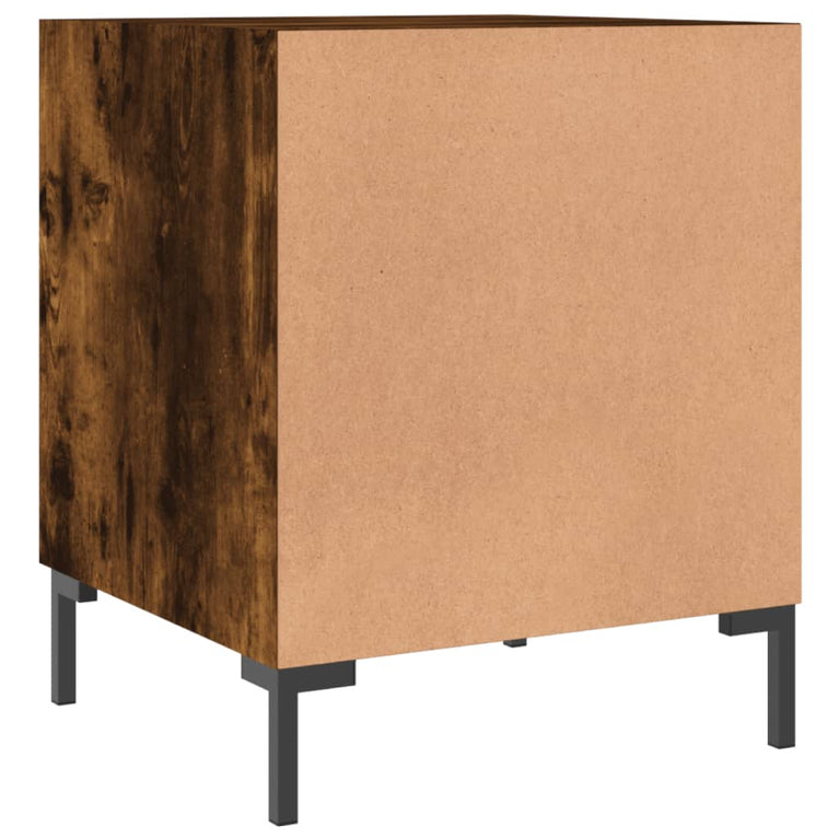 Nachtkastjes 2 st 40x40x50 cm bewerkt hout gerookt eikenkleurig MeubelReus