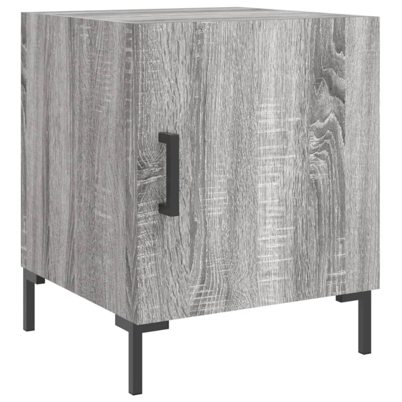 Nachtkastje 40x40x50 cm bewerkt hout grijs sonoma eikenkleurig MeubelReus