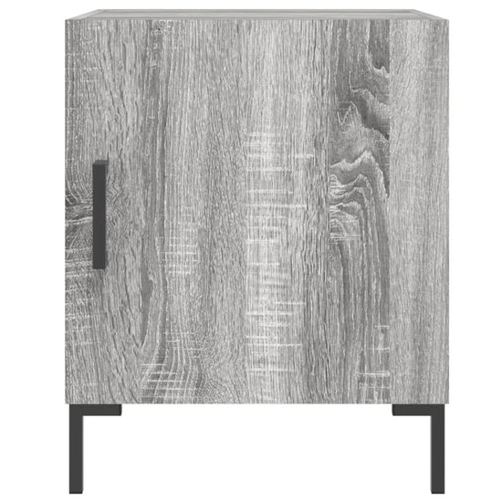 Nachtkastje 40x40x50 cm bewerkt hout grijs sonoma eikenkleurig MeubelReus