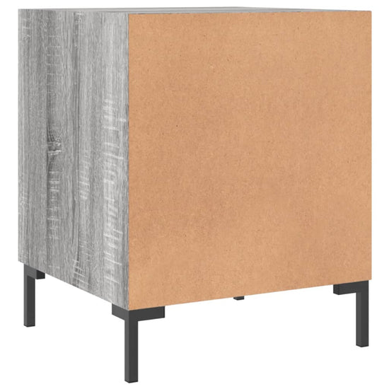 Nachtkastje 40x40x50 cm bewerkt hout grijs sonoma eikenkleurig MeubelReus